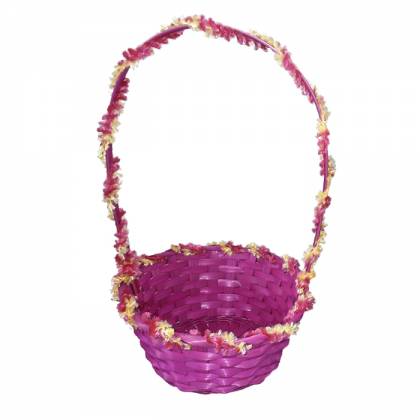 ΚΑΛΑΘΙ ΜΠΑΜΠΟΥ ΜΕ ΛΑΒΗ ΝΤΕΚΟΡ 23x11x36cm Φ23x11x36cm Πασχαλινά είδη Bunnys
