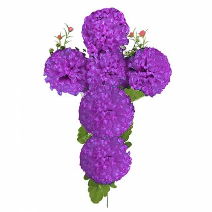Σταυρός με 6 Λουλούδια 47x27cm Πασχαλινά είδη Bunnys