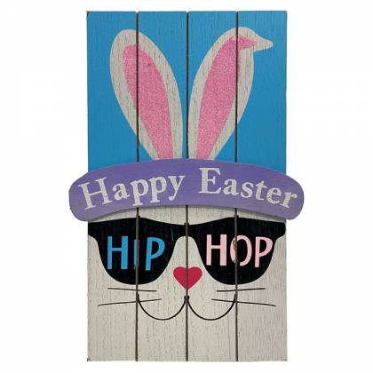 ΠΙΝΑΚΙΔΑ ΞΥΛΙΝΗ ΔΙΑΚΟΣΜΗΤΙΚΗ EASTER 30x20cm Πασχαλινά είδη Bunnys