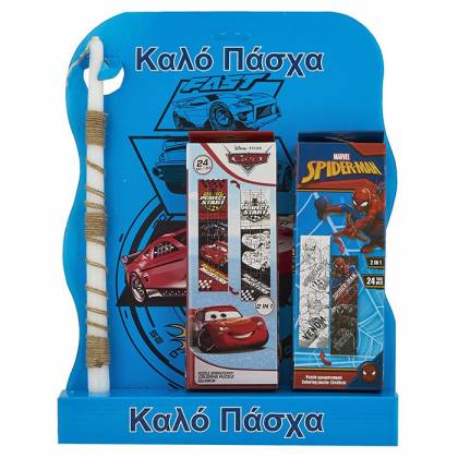 ΛΑΜΠΑΔΑ 2 ΠΑΖΛ CARS & SPIDERMAN 45x33cm Πασχαλινά είδη Bunnys