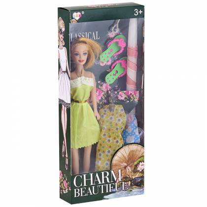 ΛΑΜΠΑΔΑ ΚΟΥΚΛΑ CHARM BEAUTIFUL ΜΕ ΑΞΕΣΟΥΑΡ & 2 ΦΟΡΕΜΑΤΑ 32x14x5cm Πασχαλινά είδη Bunnys