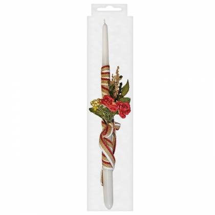 Λαμπάδα Ύφασμα Λουλούδι 36cm x ø2mm Πασχαλινά είδη Bunnys