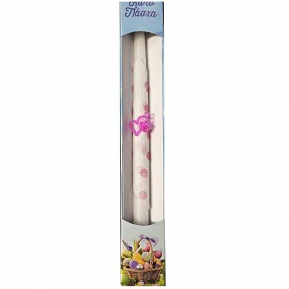 Λαμπάδα Καρδιές 1074 38cm x ø18mm Πασχαλινά είδη Bunnys