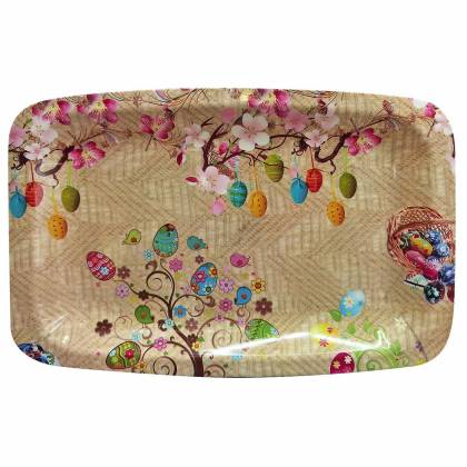 Δίσκος Ορθογώνιος Κυρτός Πασχαλινός 33x22cm Πασχαλινά είδη Bunnys