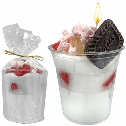 Κερί Milkshake Παγωτό με Φράουλες 13,5xΦ10cm Πασχαλινά είδη Bunnys