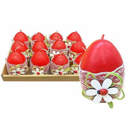 Κερί Αυγό με Πασχαλίτσα 8cm Πασχαλινά είδη Bunnys