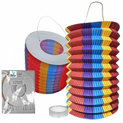 Φαναράκι Χάρτινο Πολύχρωμο με Ρεσώ 25 x ø16cm Πασχαλινά είδη Bunnys