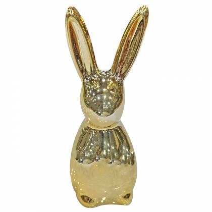 Λαγός Κεραμικός Χρυσός 12x5cm Πασχαλινά είδη Bunnys