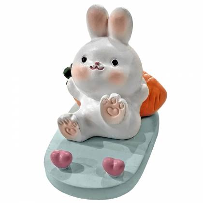 Λαγουδάκι Polyresin Βάση Κινητού ~8cm Πασχαλινά είδη Bunnys