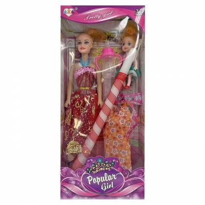 Λαμπάδα Κούκλα Popular Girl & Κουκλάκι & Φορέματα 32x14x5cm Πασχαλινά είδη Bunnys
