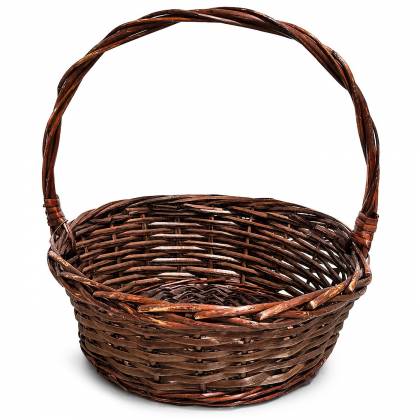 Καλάθι Bamboo με Ψηλό Χερούλι ø35x33x13cm Πασχαλινά είδη Bunnys